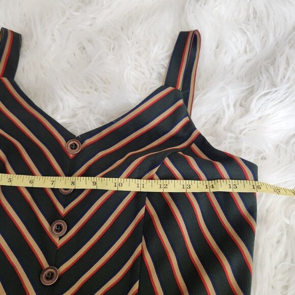 Altar'd State Jumpsuit Womens Small Striped Wide Leg Green Sleeveless - Picture 6 of 15